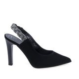 Pantofi dama eleganti Anna Viotti D2183 negri, vedere laterala dreapta, design sofisticat din piele intoarsa