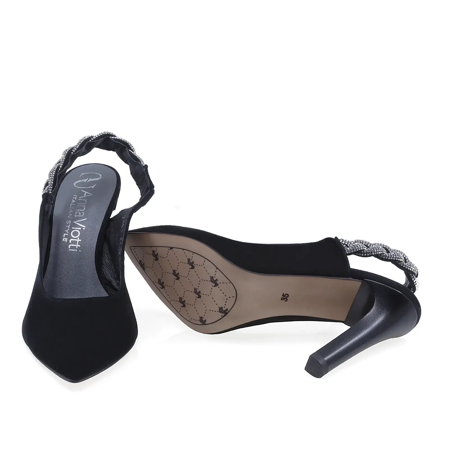 Pantofi dama Anna Viotti D2183 cu toc de 10 cm si constructie eleganta pentru evenimente speciale