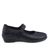 Pantofi dama casual Anna Viotti D22-4055 negri, vedere laterala dreapta, talpa ortopedica usoara