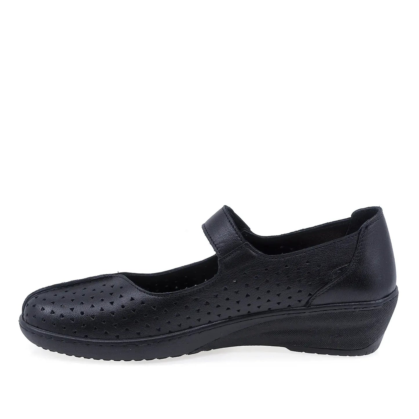 Pantofi dama Anna Viotti D22-4055 din piele naturala neagra, vedere laterala stanga
