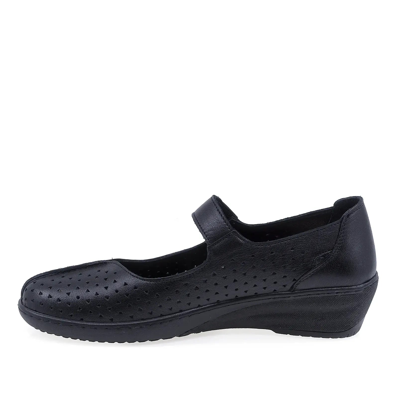 Pantofi dama Anna Viotti D22-4055 din piele naturala neagra, vedere laterala stanga