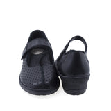 Pantofi dama Anna Viotti D22-4055 negri, vedere din spate, talpa confortabila pentru mers zilnic