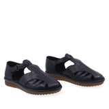 Pantofi dama Anna Viotti D22-S389 negri din piele naturala, vedere din fata