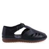 Pantofi dama Anna Viotti D22-S389 negri, vedere laterala dreapta, model casual din piele naturala