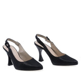 Pantofi dama eleganti Anna Viotti D2338 negri din piele naturala, vedere din fata