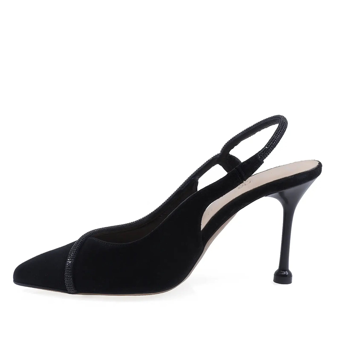 Pantofi dama eleganti Anna Viotti D3060 negri, vedere laterala stanga