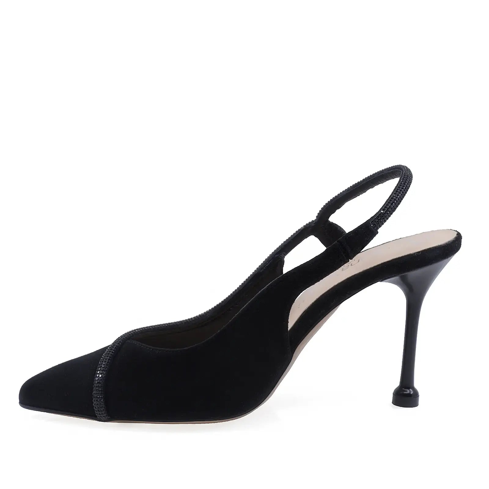 Pantofi dama eleganti Anna Viotti D3060 negri, vedere laterala stanga