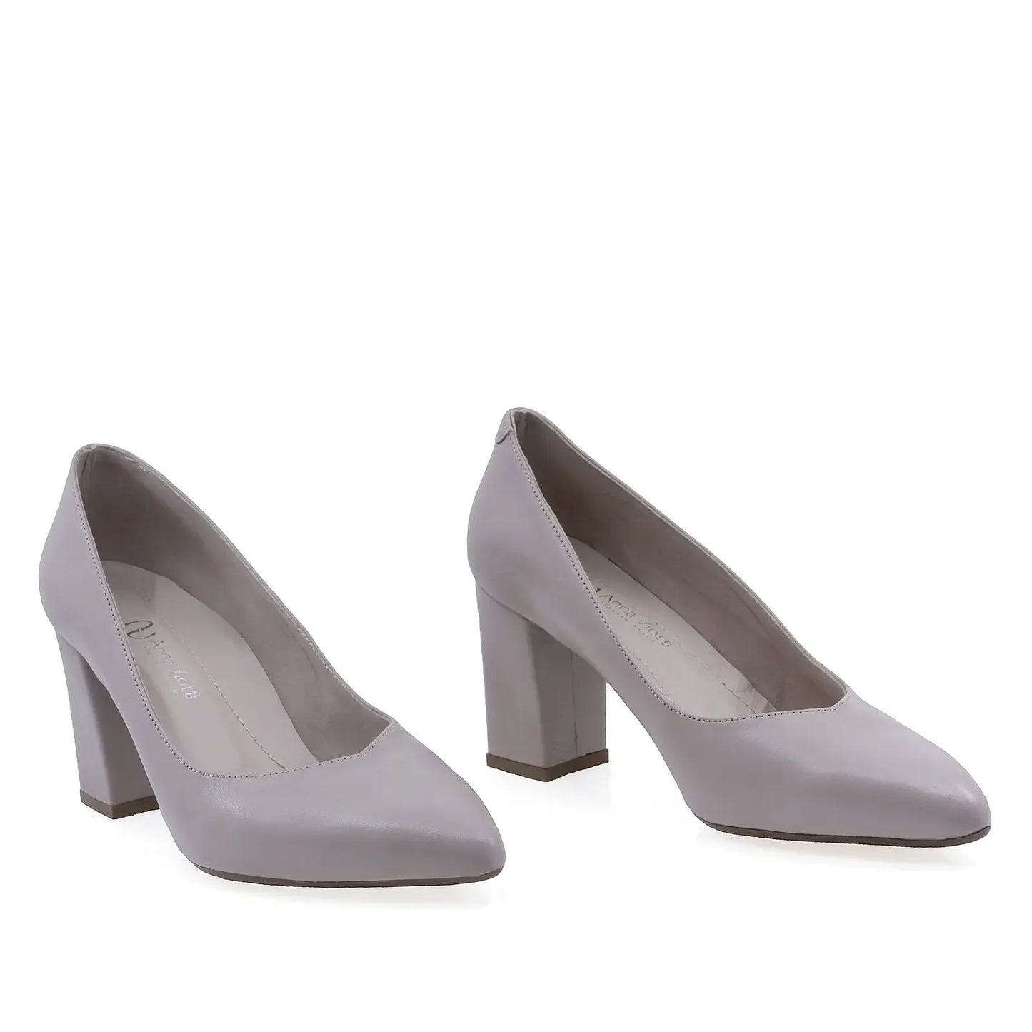 Pantofi dama eleganti Anna Viotti D34-24171 gri din piele naturala