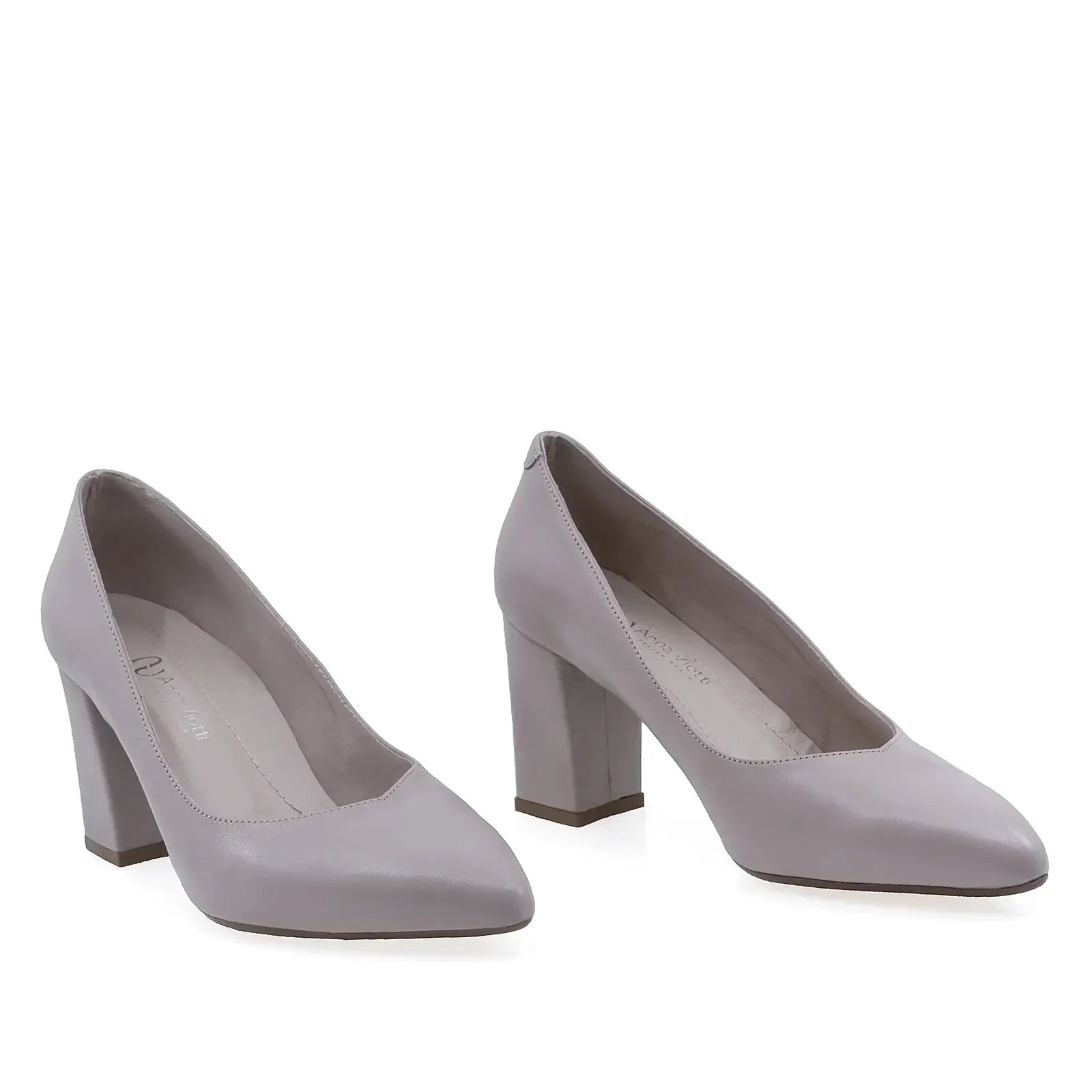 Pantofi dama eleganti Anna Viotti D34-24171 gri din piele naturala