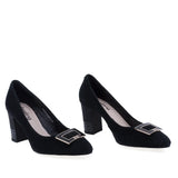 Pantofi dama Anna Viotti MH003-S2467 negri din piele intoarsa