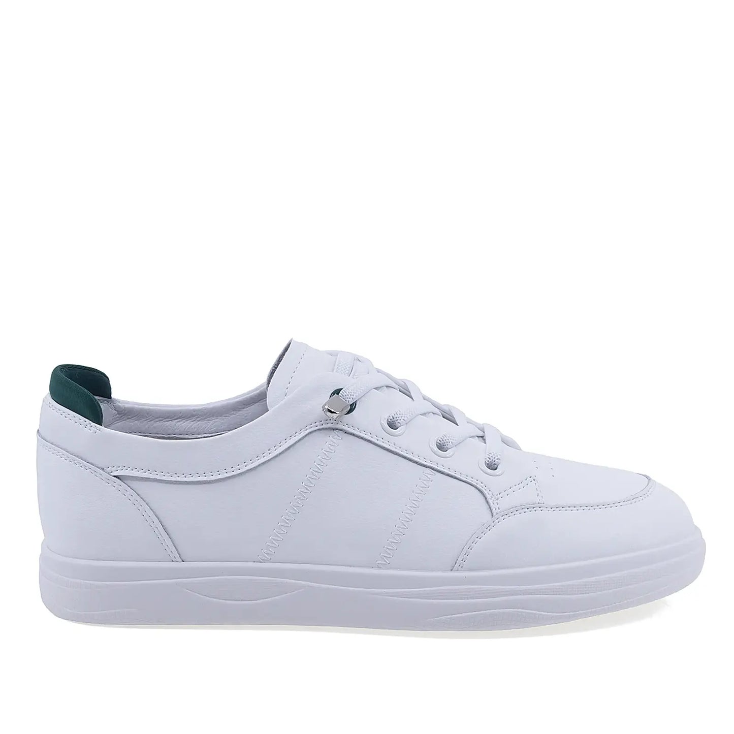 Pantofi damă Anna Viotti albi piele naturală platformă 2,5-3,5 cm vedere lateral dreapta