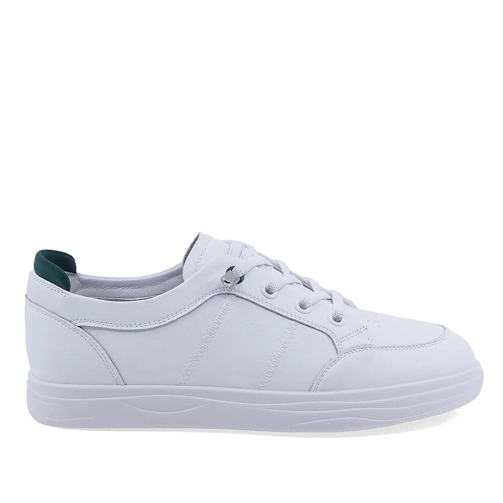 Pantofi damă Anna Viotti albi piele naturală platformă 2,5-3,5 cm vedere lateral dreapta