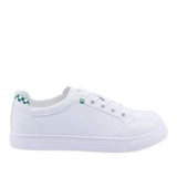 Pantofi dama casual Anna Viotti D106-60 alb verde piele naturala lateral dreapta