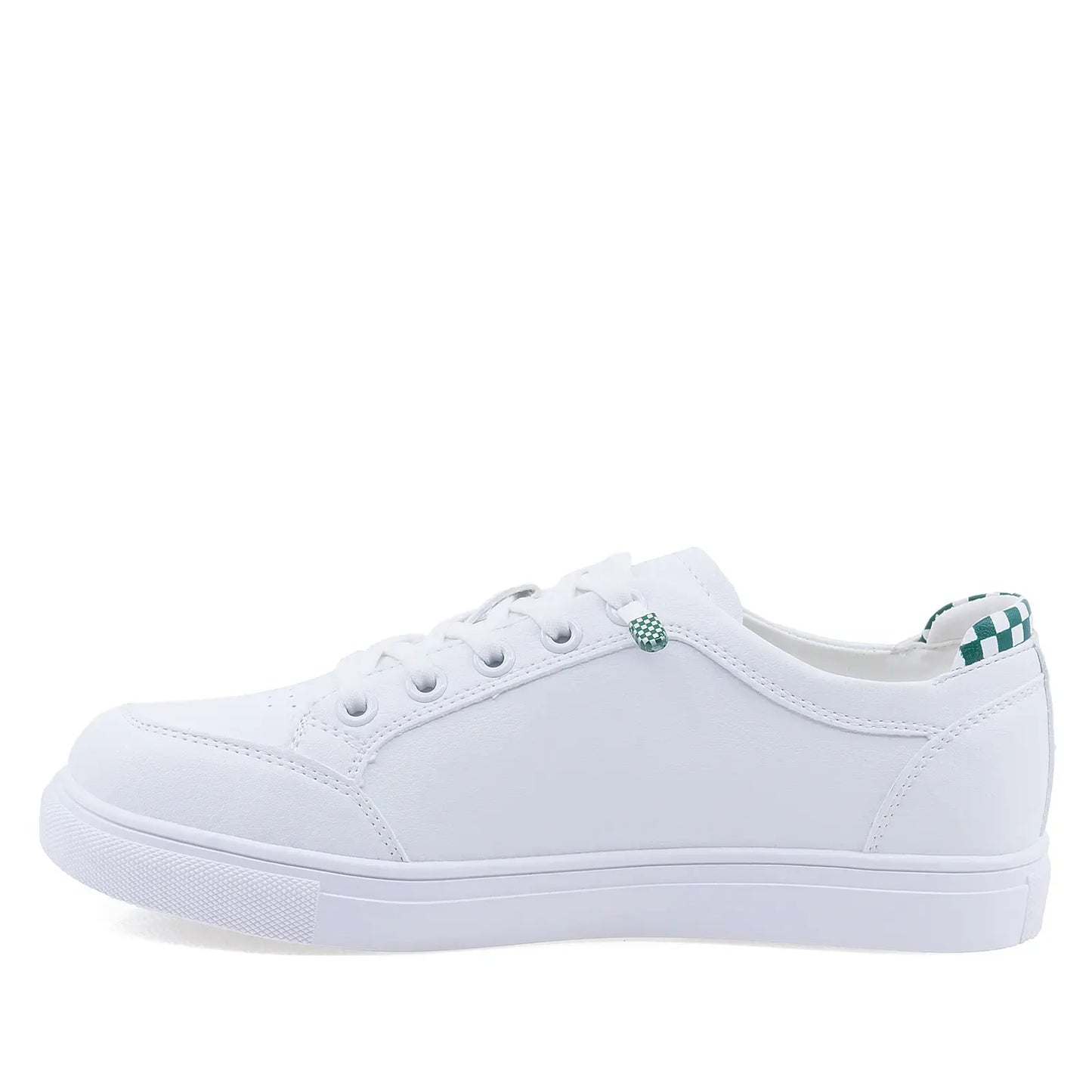 Pantofi dama casual Anna Viotti D106-60 lateral stanga piele naturala box alb verde