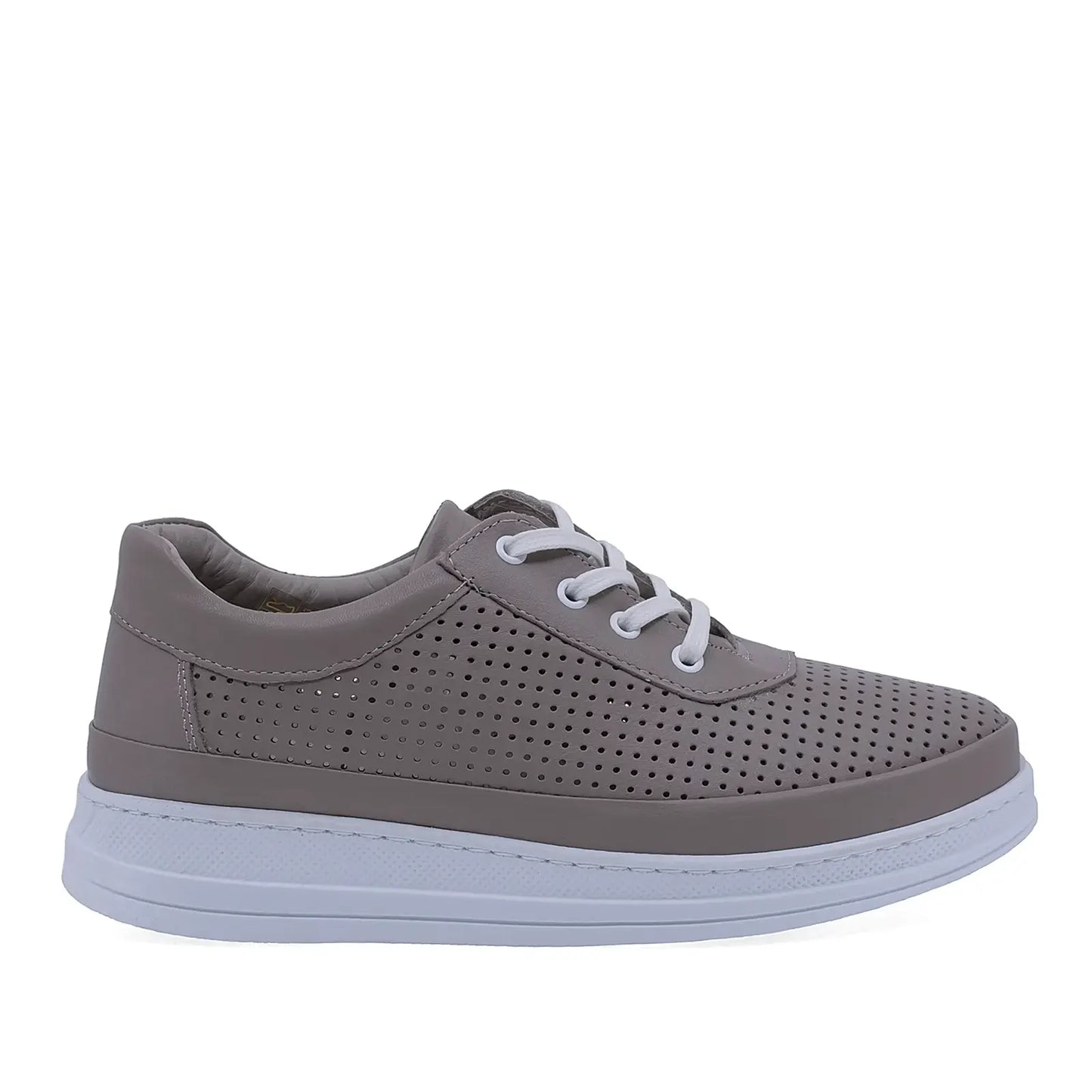 Pantofi dama casual Anna Viotti D77-RW010 piele naturala gri inchis vedere lateral dreapta