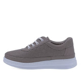 Pantofi dama casual Anna Viotti D77-RW010 lateral stanga piele naturala gri inchis