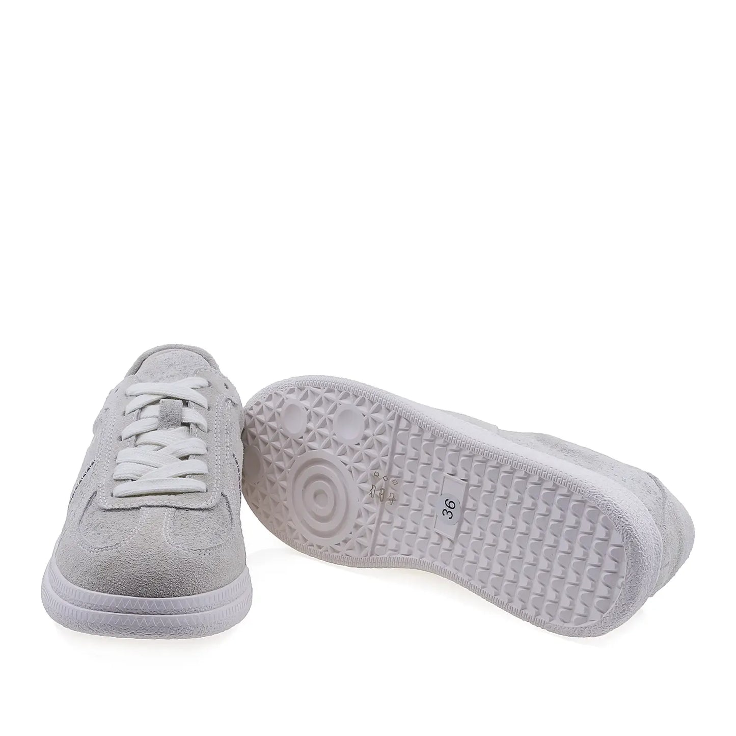 Pantofi dama Anna Viotti gri vedere din spate design casual 