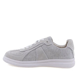 Pantofi dama casual din piele intoarsa gri Anna Viotti vedere lateral stanga