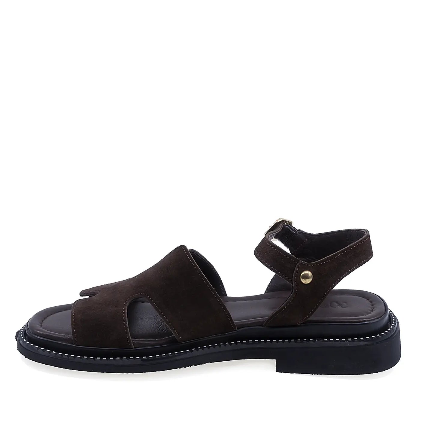 Pantofi dama casual maro Anna Viotti din piele naturala vedere lateral stanga stil casual confort