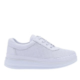 Pantofi dama casual Anna Viotti D77-RW010 din piele naturala alba vedere lateral dreapta comozi si moderni
