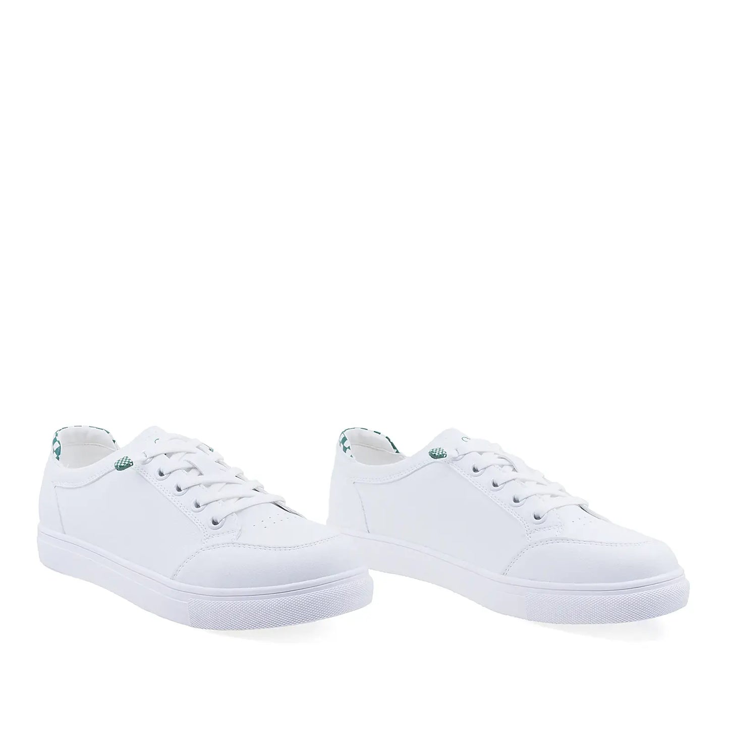 Pantofi dama casual Anna Viotti D106-60 piele naturala box alb verde vedere din fata