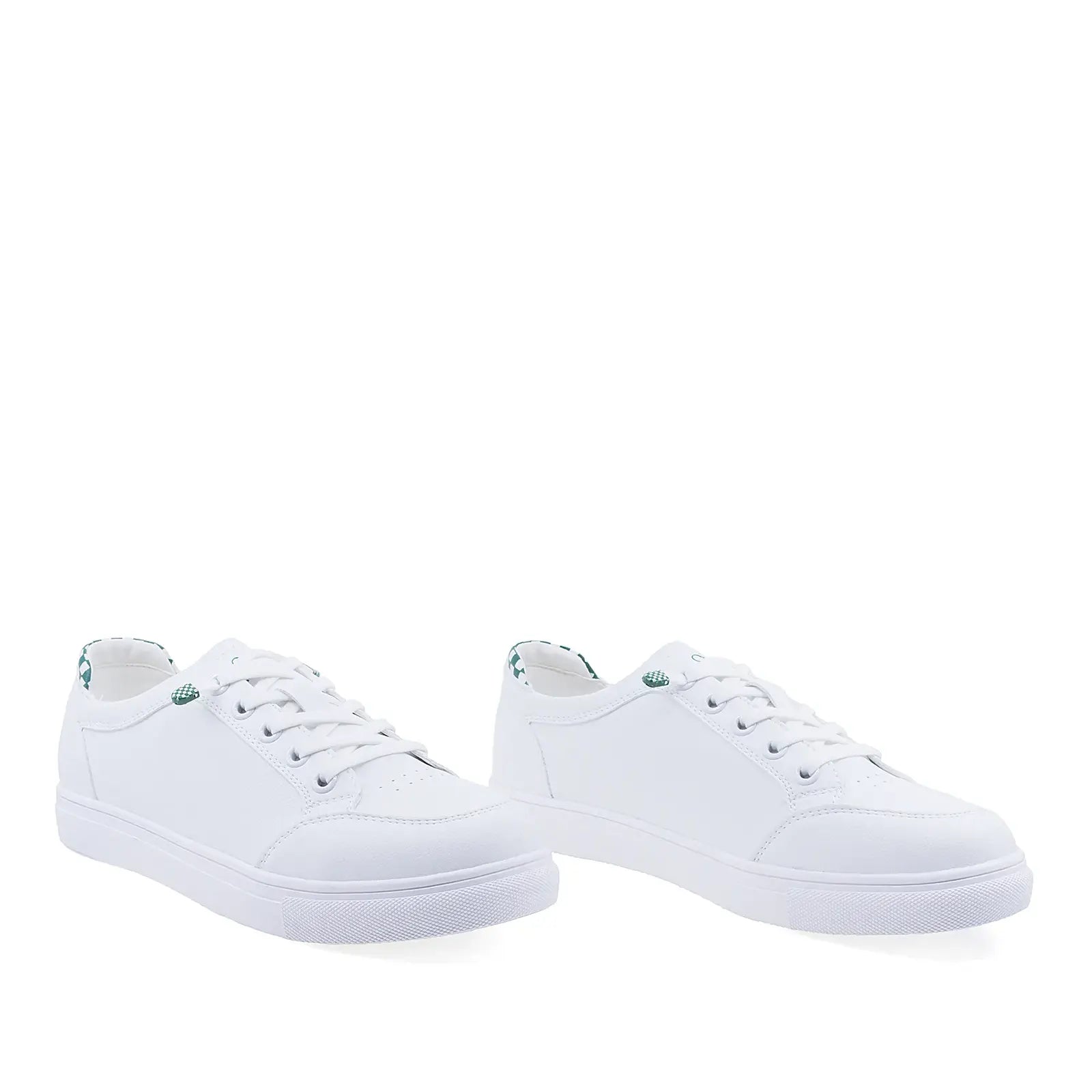 Pantofi dama casual Anna Viotti D106-60 piele naturala box alb verde vedere din fata
