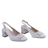 Pantofi dama eleganti Anna Viotti D106-H3G819-GW1056V-QJ albi vedere din fata cu varf inchis elegant