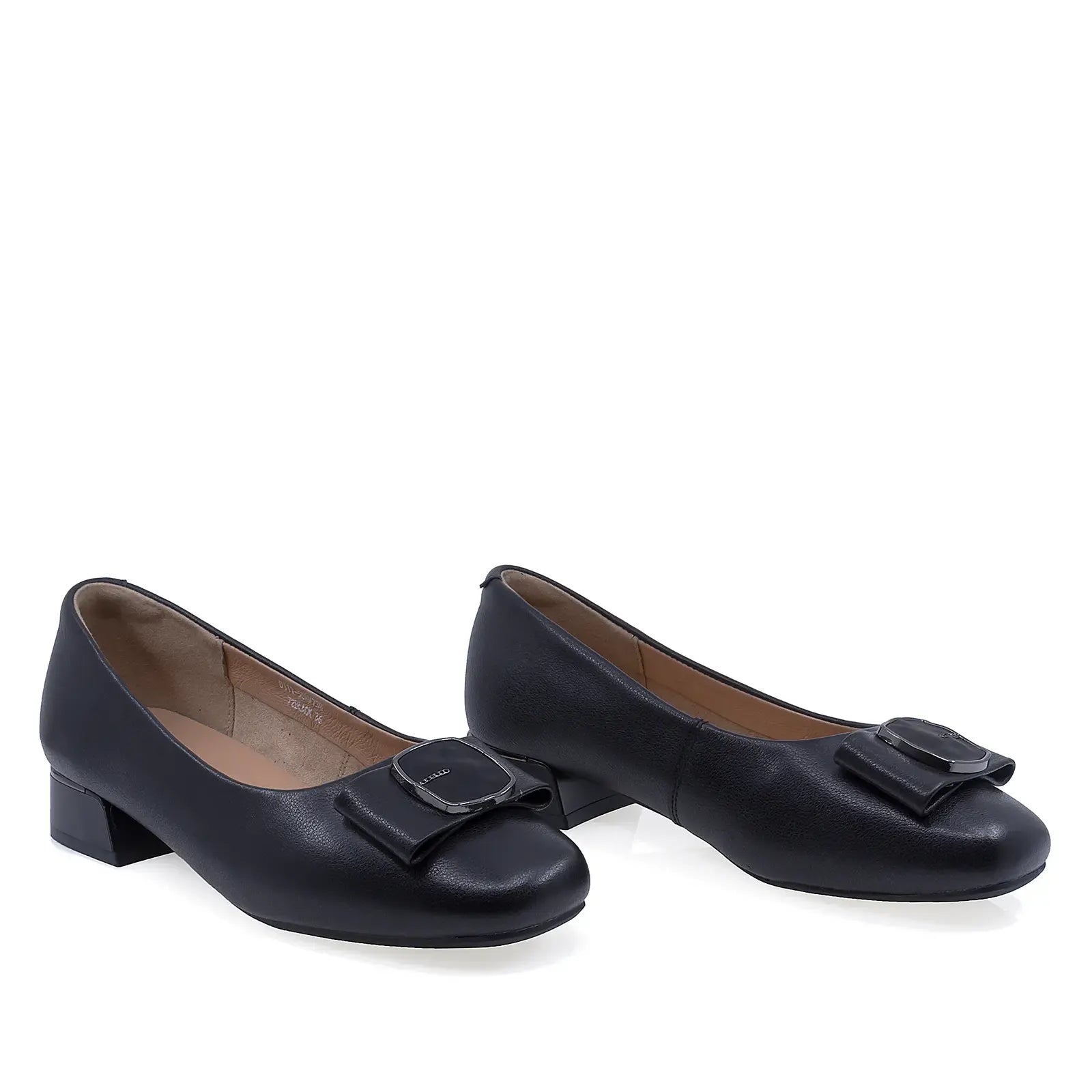 Pantofi damă eleganți Anna Viotti negri piele naturală D111-5D69738-72 vedere din față