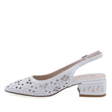 Pantofi eleganți damă Anna Viotti albi din piele naturală, model D106-QH3A236-GW1068V-J, vedere lateral stânga