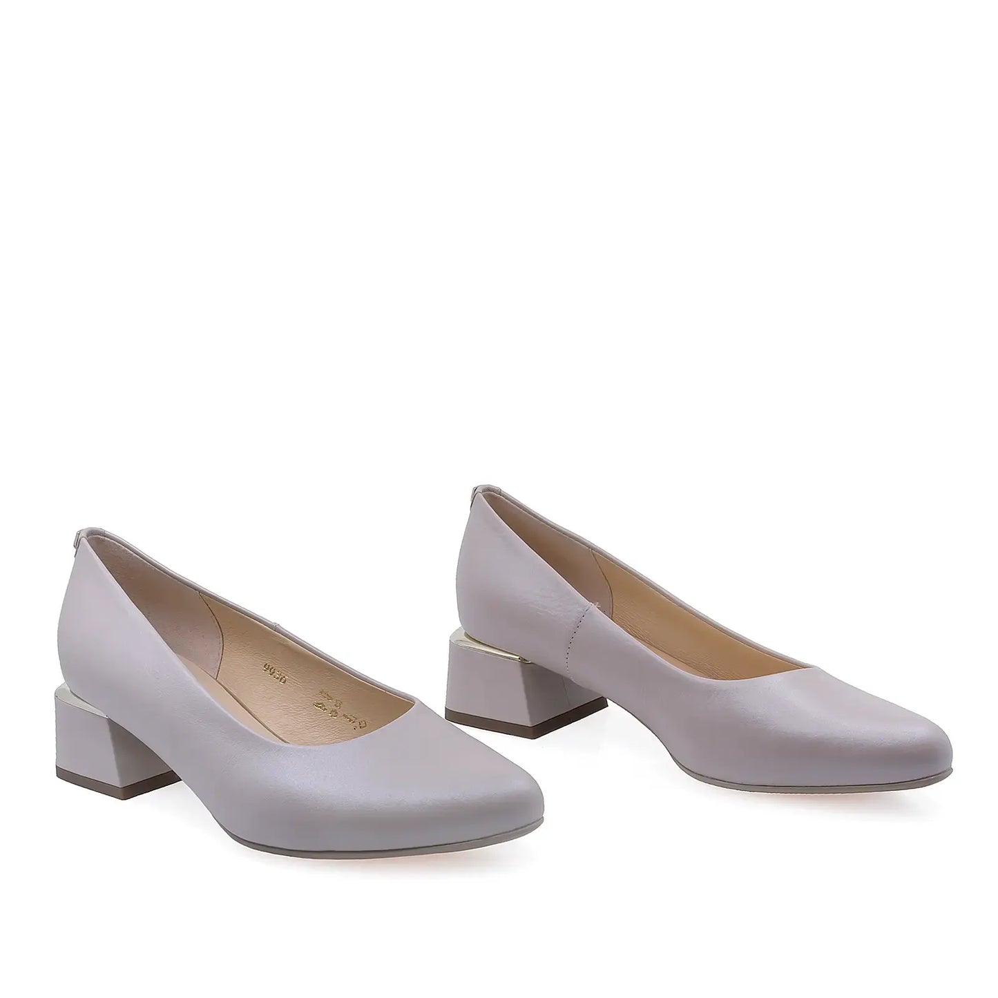 Pantofi damă eleganți Sala 9936 din piele naturală bej vedere din față stil feminin și versatil