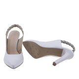 Pantofi dama Kordel D2183 cu toc de 10 cm si talpa rezistenta pentru stabilitate la mers