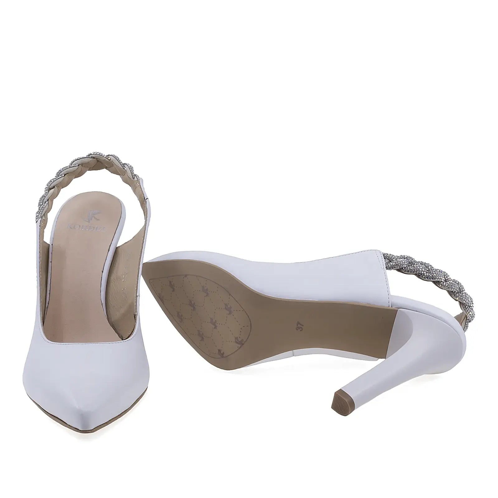 Pantofi dama Kordel D2183 cu toc de 10 cm si talpa rezistenta pentru stabilitate la mers