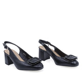 Pantofi damă eleganți Sala 20703 negri din piele naturală, cu design feminin și aspect rafinat