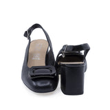 Pantofi damă Sala 20703 negri cu design deschis la spate, eleganți și ușor de purtat