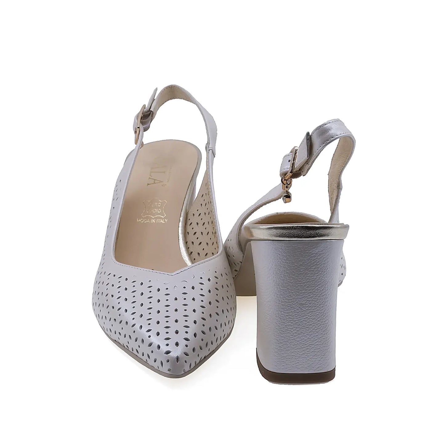 pantofi dama eleganti Sala 947 aurii spate deschis design feminin elegant
