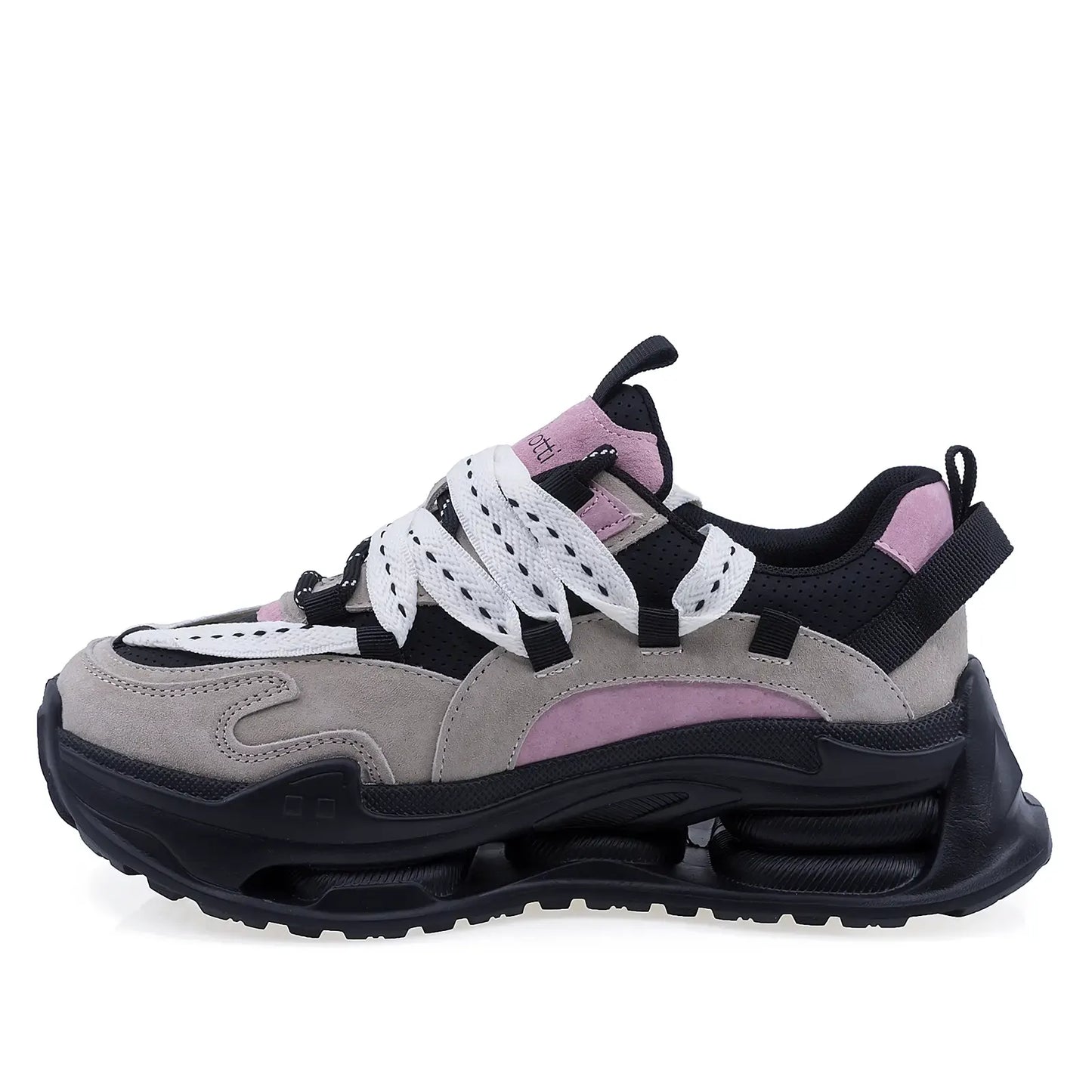 Pantofi sport damă Anna Viotti D106-2 bej/multi, vedere lateral stânga, confortabili și versatili