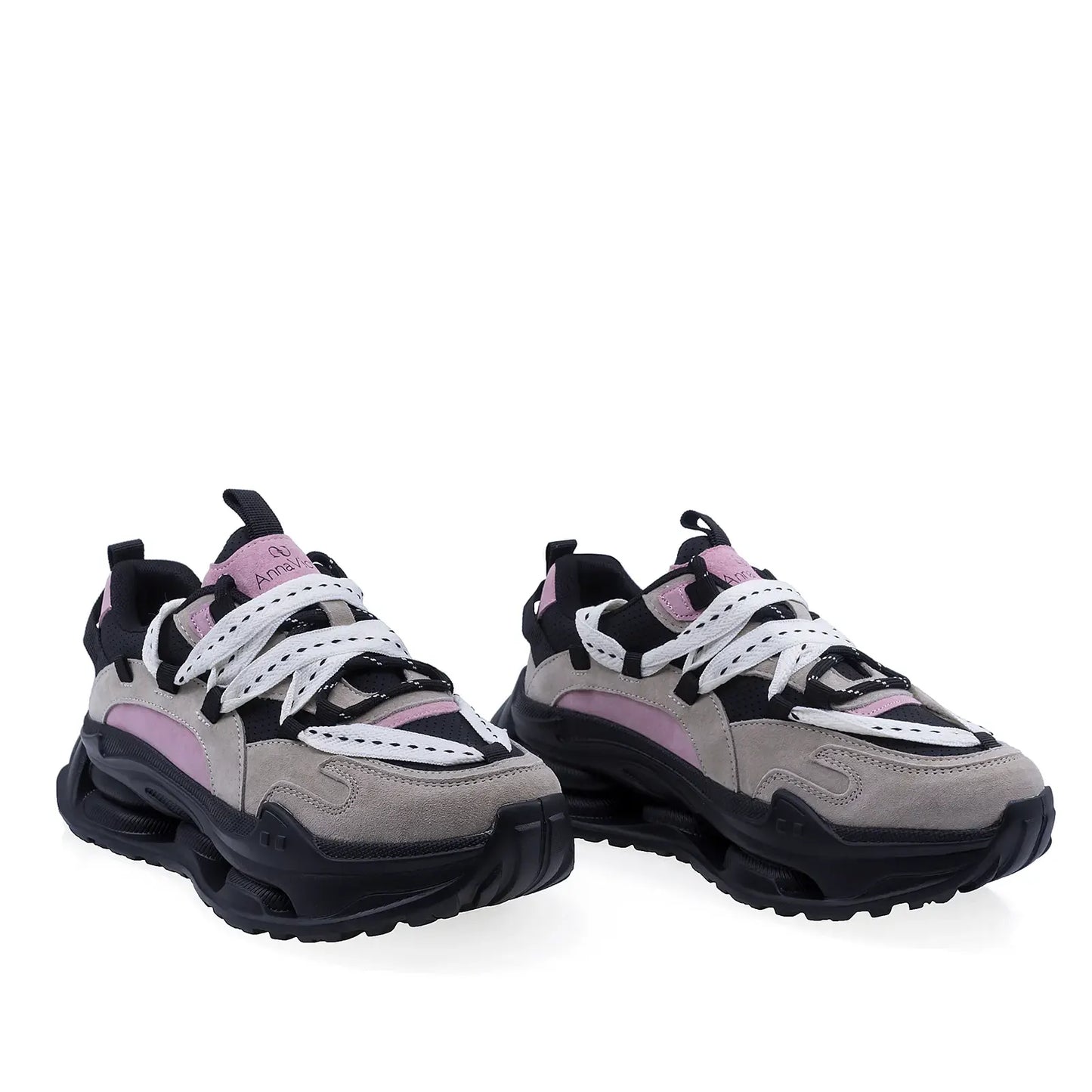 Pantofi damă sport Anna Viotti D106-2 bej/multi, vedere față, design modern și confortabil
