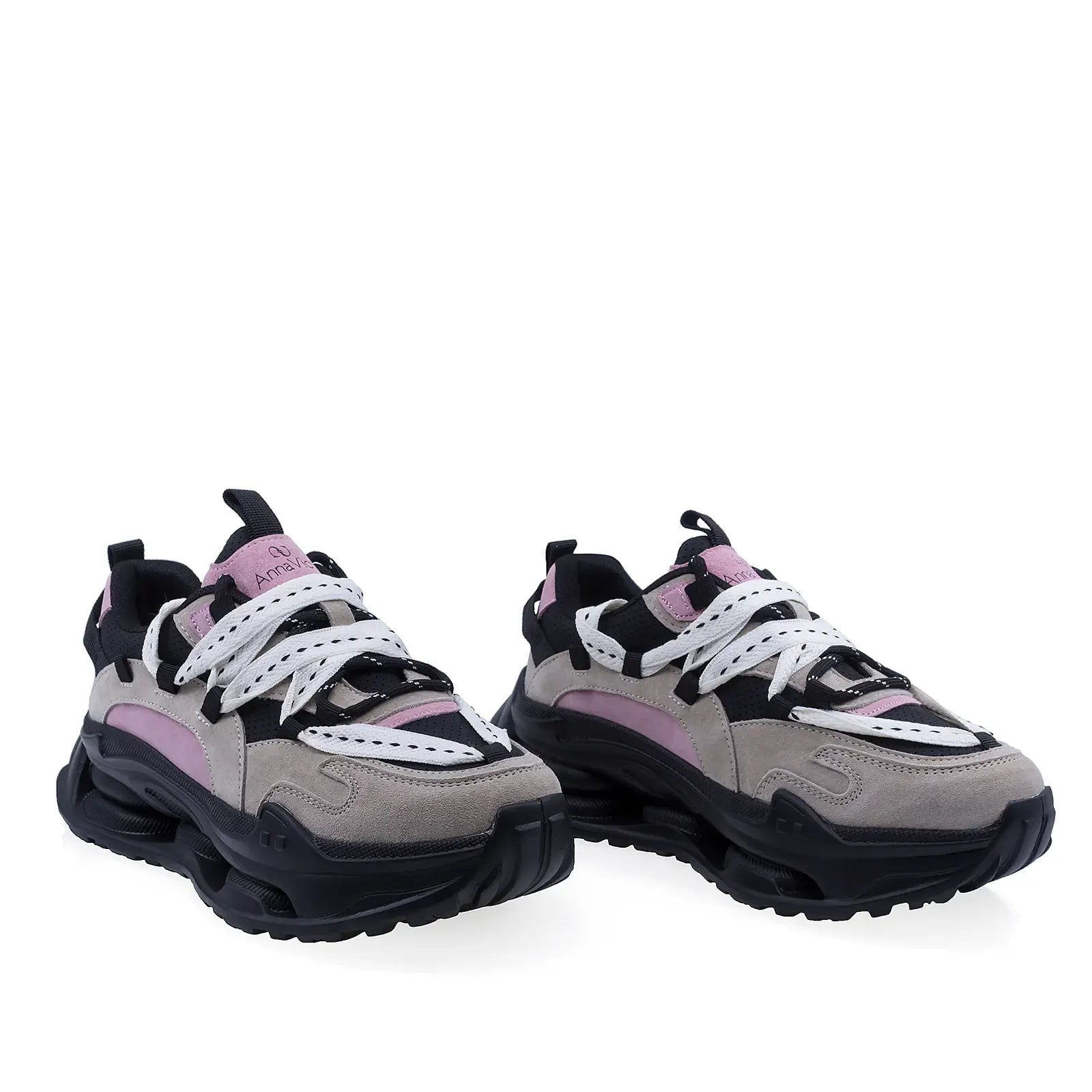Pantofi damă sport Anna Viotti D106-2 bej/multi, vedere față, design modern și confortabil