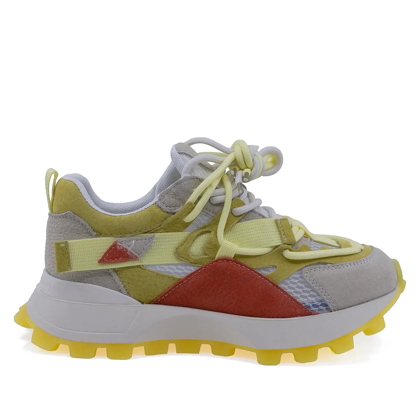 Pantofi dama sport Anna Viotti D106-3755 galben multi vedere lateral dreapta piele intoarsa