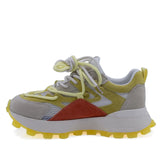 Pantofi dama sport Anna Viotti D106-3755 galben multi lateral stanga din piele naturala intoarsa