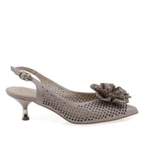 Pantofi stiletto Anna Viotti D3134 bej vedere laterala dreapta