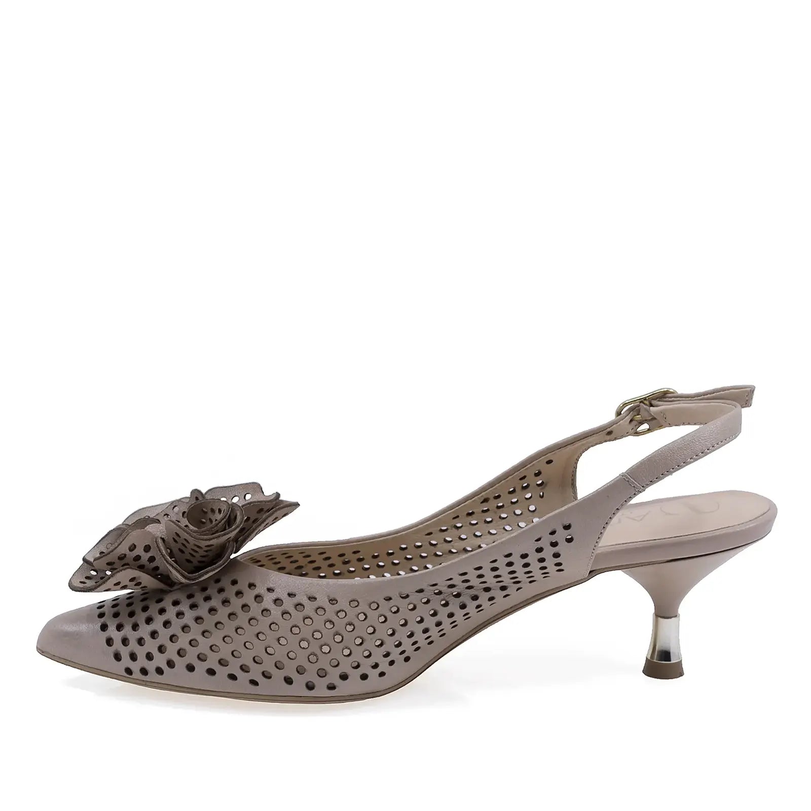 Pantofi dama eleganti Anna Viotti D3134 bej vedere laterala stanga