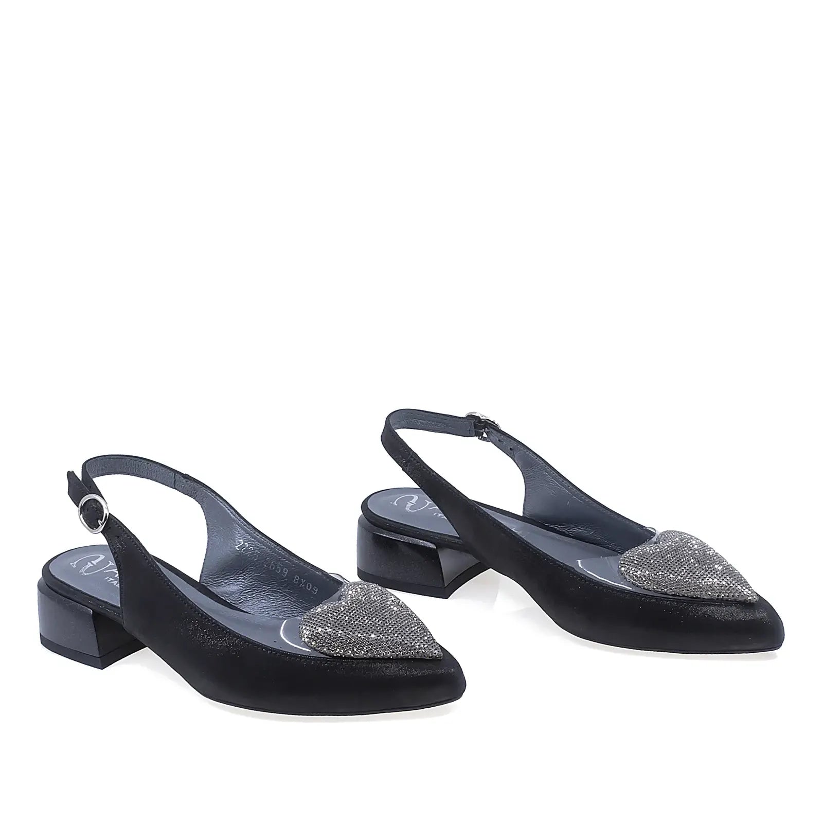 Pantofi eleganți damă negri Kordel 2659, vârf închis, design clasic, vedere din față