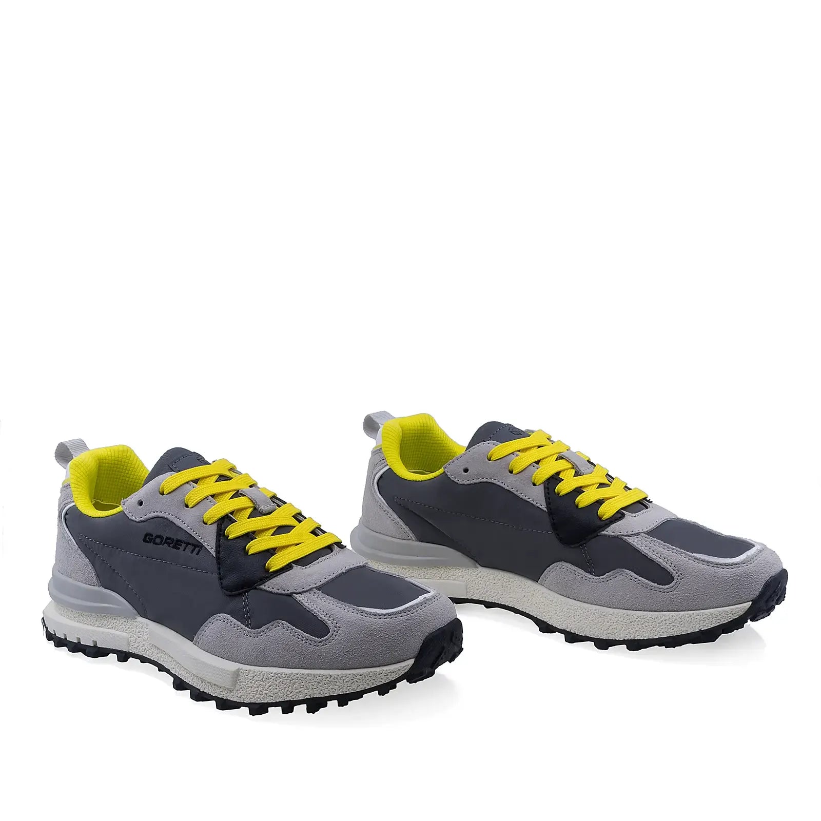 Pantofi sport bărbați Goretti gri, vedere din față, design modern și confort zilnic