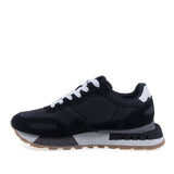 pantofi dama sport Goretti negri piele intoarsa lateral stanga design modern casual