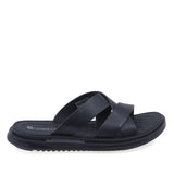 Papuci barbati Goretti B111-D17205 piele naturala neagra vedere lateral dreapta talpa foarte flexibila