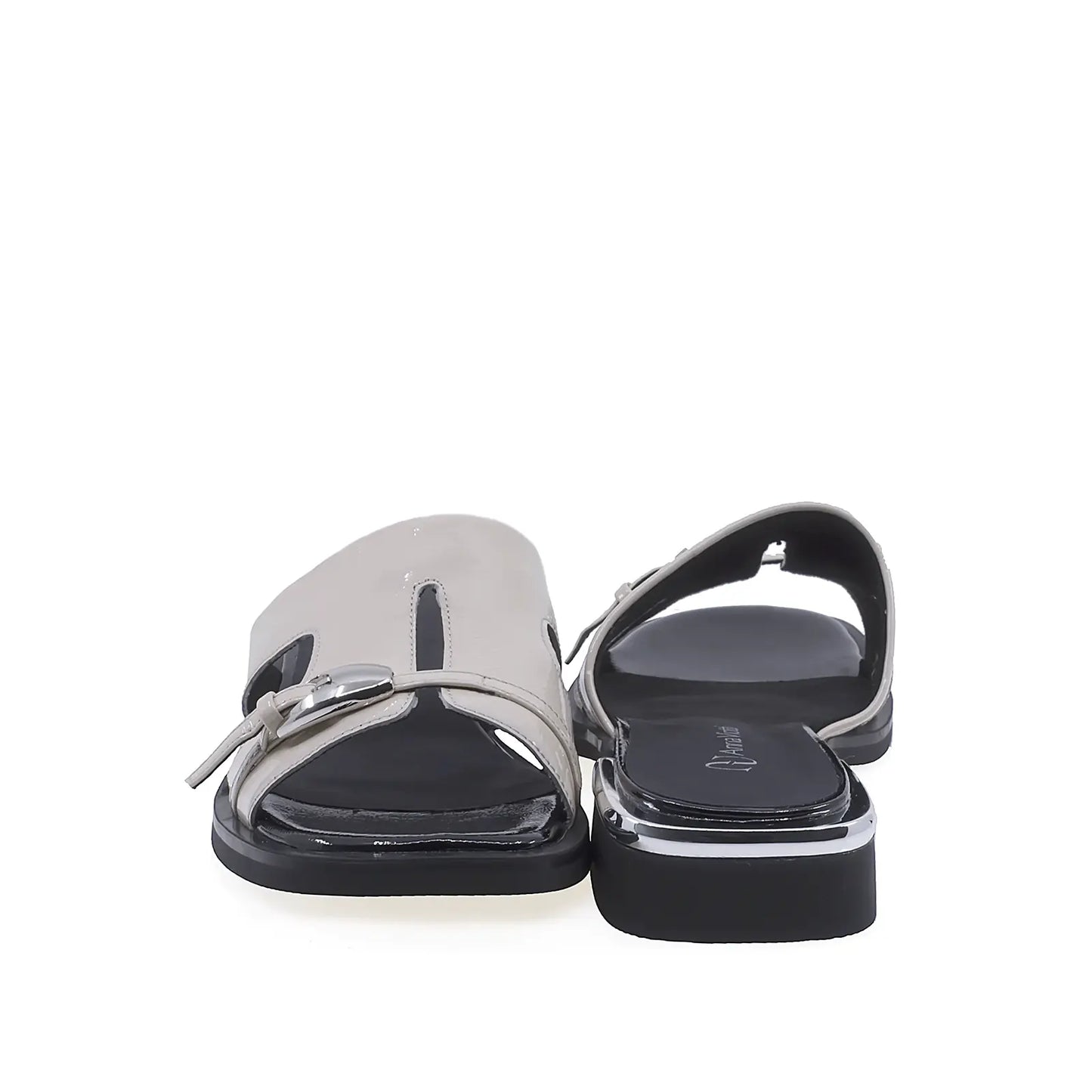 Papuci dama casual Anna Viotti 6452L-A93-C32 bej, cu toc de 3 cm pentru stabilitate si confort