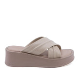 Papuci damă casual Anna Viotti D202-82406 ivory, vedere laterală dreapta, confort și eleganță pentru sezonul cald