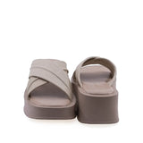 Papuci damă casual Anna Viotti D202-82406 ivory, platformă de 5,5 cm pentru confort și stabilitate la mers