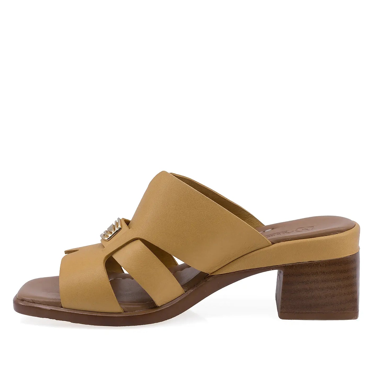 Papuci dama casual Anna Viotti D42-12131 din piele naturala, vedere laterala stanga